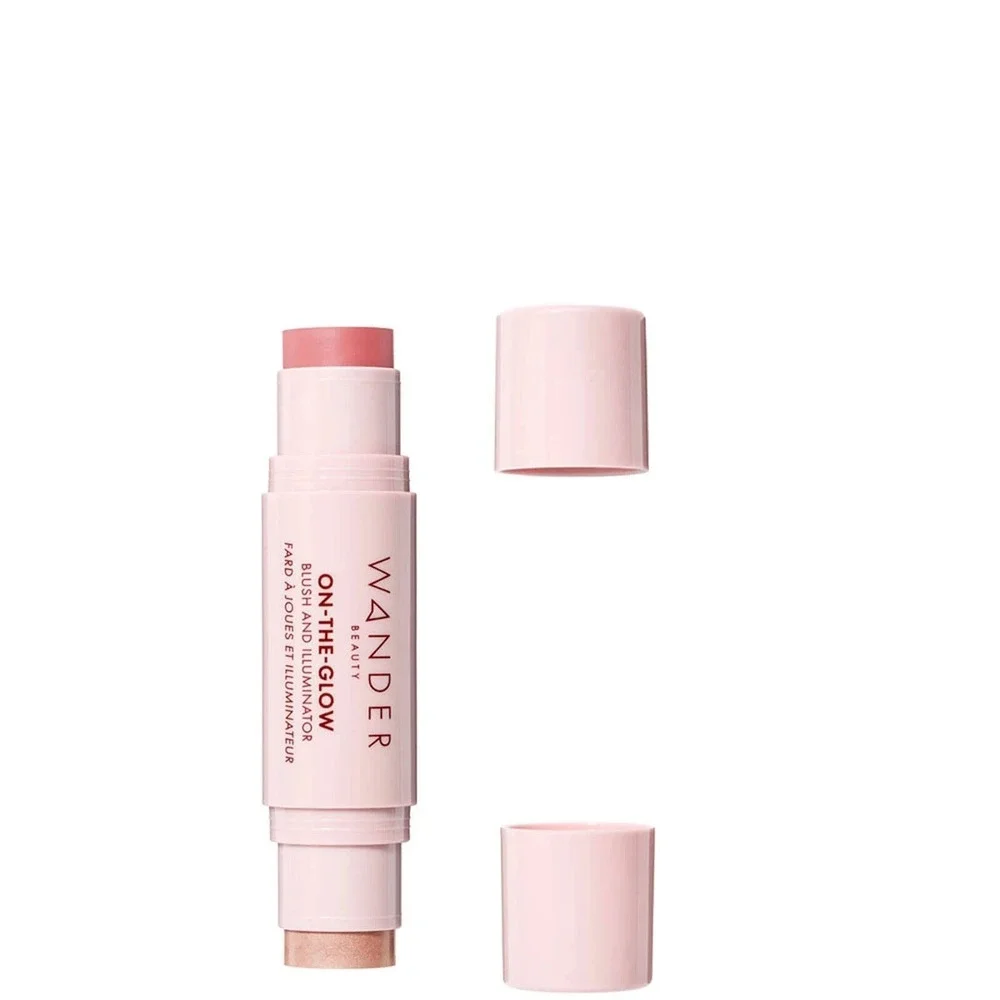 NEW Wander Beauty On-The-Glow Blush‎ and Illuminator Fair Coral Rose Nude Stick